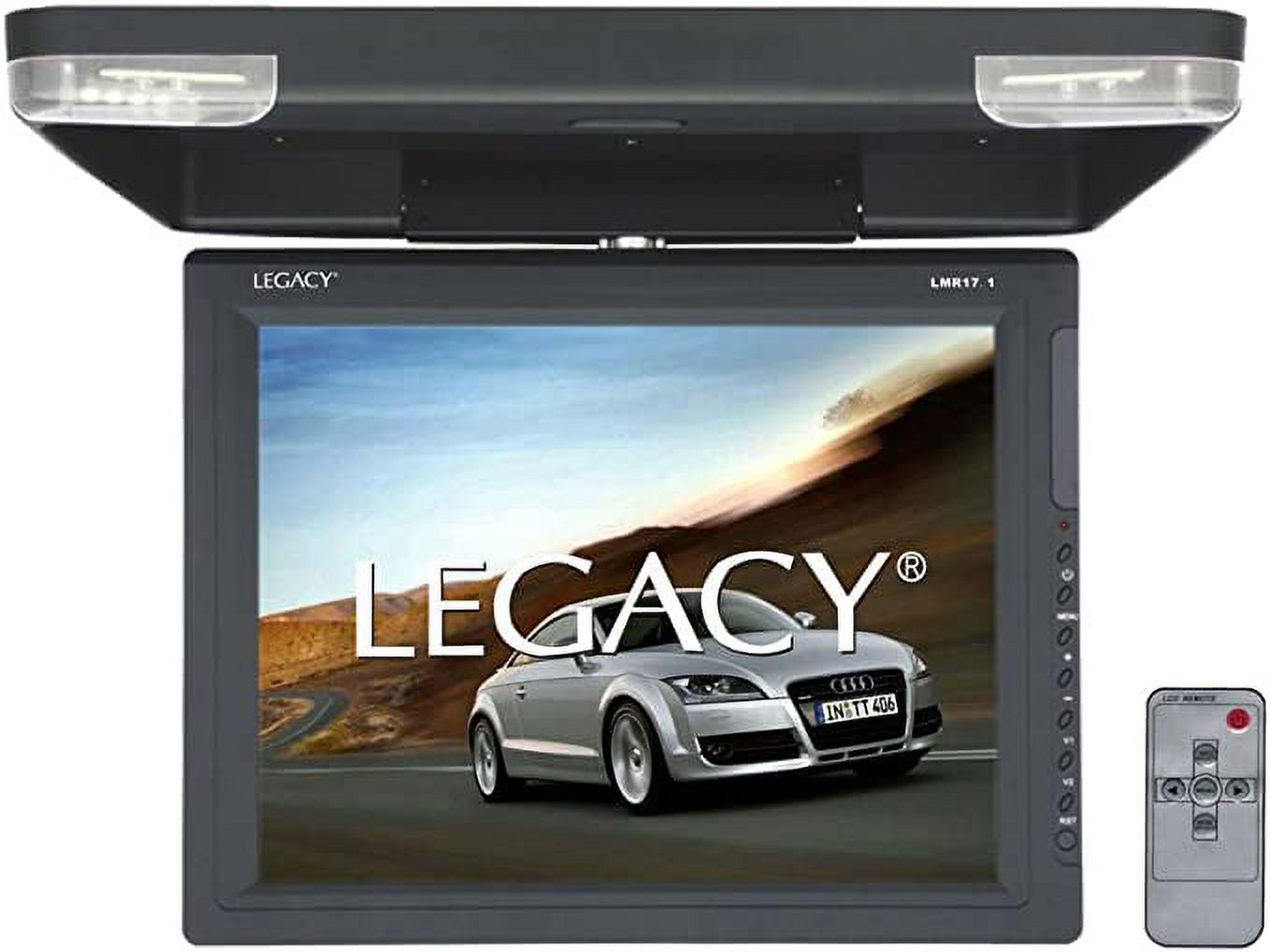 SereneLife Flip Car Overhead Roof Mount HighResolution Allinone Display Monitor HDMI & USB