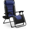 thumbnail image 1 of SereneLife Foldable Outdoor Zero Gravity Padded Lawn Chair, Adjustable Steel Mesh Recliners (Blue), 1 of 5