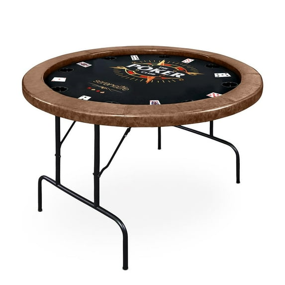 SereneLife Foldable Rounded Casino Poker Game Furnished.