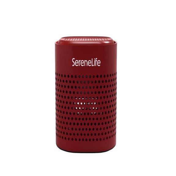 SereneLife Fridge Deodorizer & Odor Eliminator, Multi-Use Refrigerator Deodorizer Aluminum Pod for Freezer, Closet, Car, Shoes & Enclosed Spaces, Compact, Reusable & Lasts Up to 10 Years (Red)