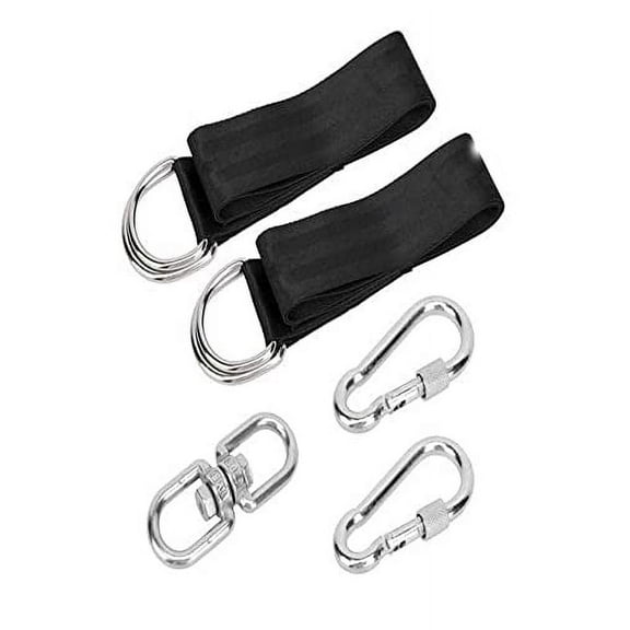 SereneLife Hanging Swing Tree Mount Kit - Universal Mounting for Rope Swing Seats (Black)