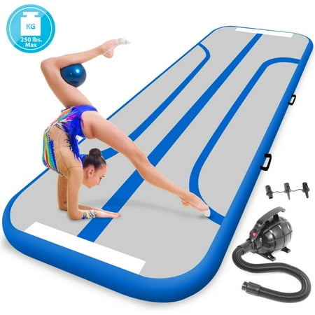 product image of SereneLife Inflatable Training Air Mat - Gymnastics & Exercise Floor Tumble Mat (13’+ ft.) Black
