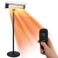 thumbnail image 1 of SereneLife Infrared Patio Heater, Electric Patio Heater for Indoor/Outdoor Use, Portable Stand Heater with Remote Control, 1500 W, for Restaurant, Patio, Backyard, Garage, Decks (Black), 1 of 7