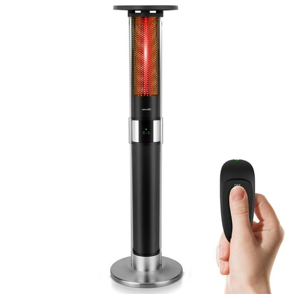 SereneLife Infrared Patio Heater, Electric Patio Heater for Indoor/Outdoor Use, 1500 Watt (Black)