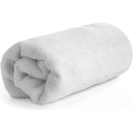 SereneLife Light White Bath Towels - Quick-Dry High Absorbent, Lightweight Towel for Bathroom, Guests, Pool, Gym, Camp, Travel, College Dorm, Shower