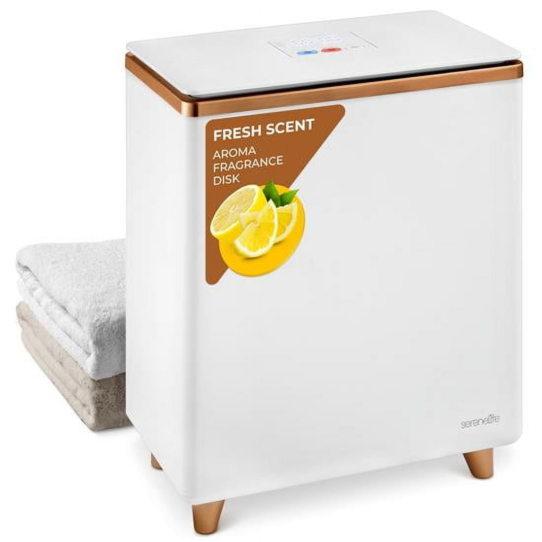 SereneLife Luxury Towel Warmer With Towel, with Customized Fragrance ...