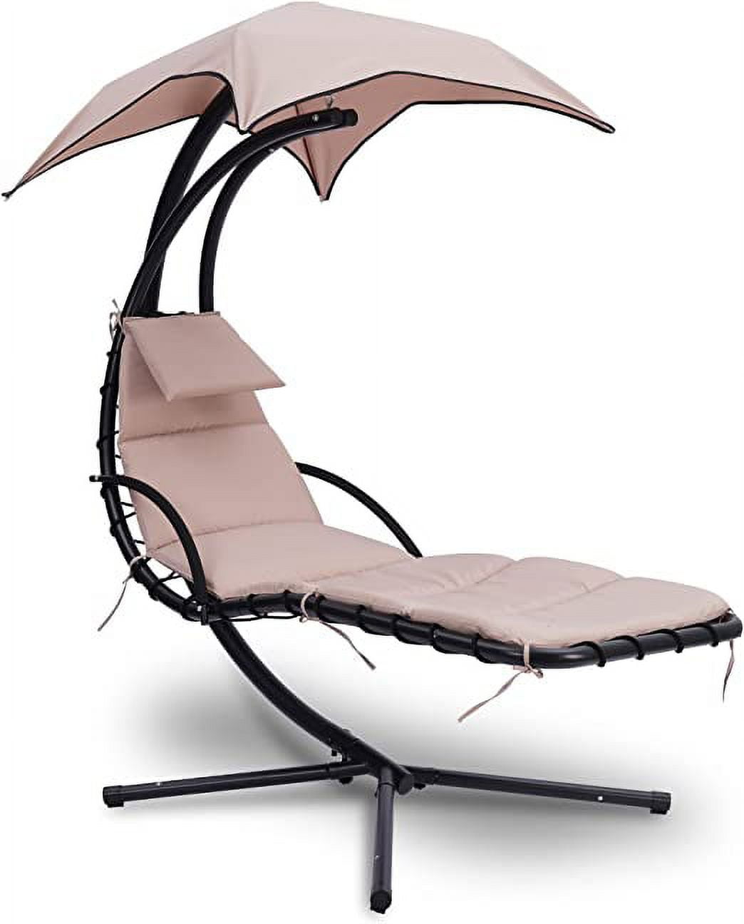 Hanging Chaise Lounger Chair Arc Stand Air Porch Swing