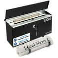 thumbnail image 1 of SereneLife Outdoor Wall Mailbox & Newspaper Holder | 0.24 FT Cubic Mailbox | Easy Installation, Secure Lock Mechanism | Ideal for Residential or Commercial Use | Wall Mountable | 15x3x11 in | Black, 1 of 8