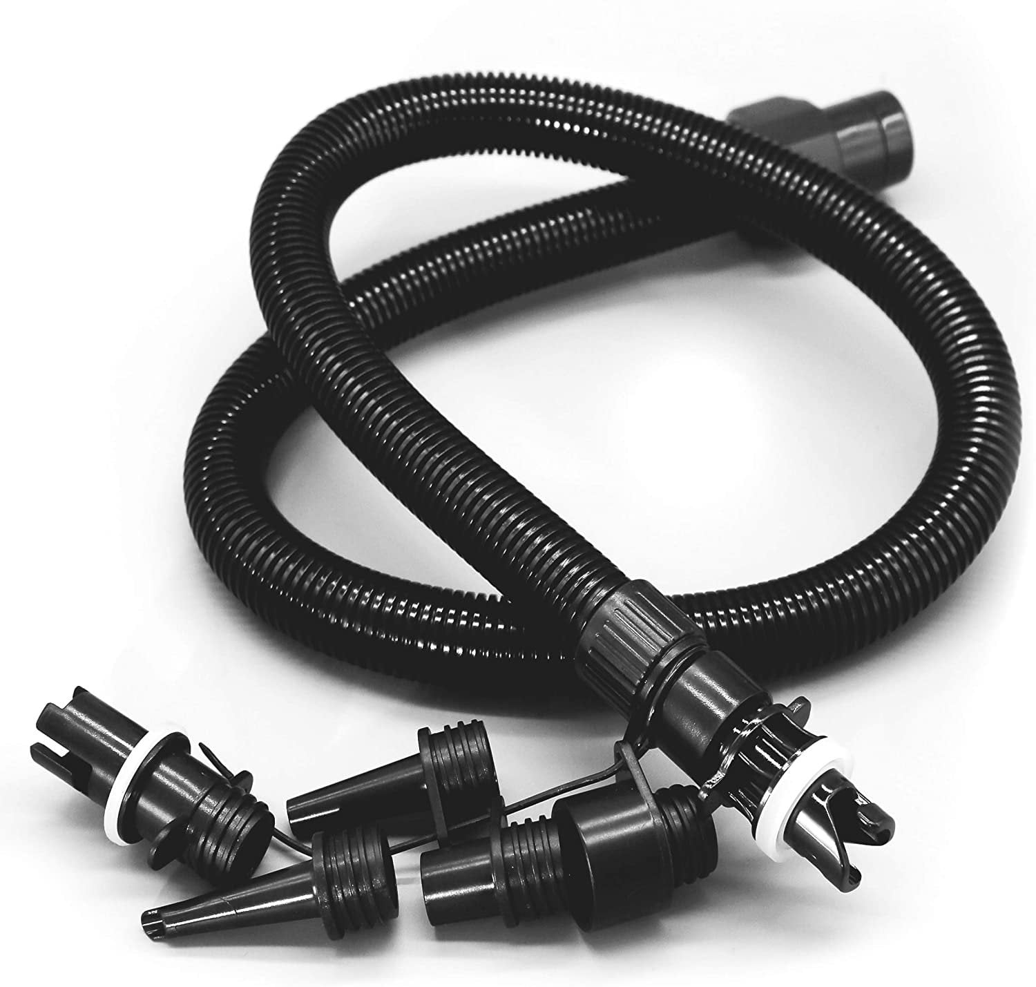 SereneLife PRTSLPUMPHOSE HighPressure Detachable Air Hose Replacement Part, Black