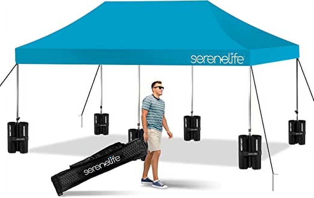 Sky Blue 10x20 Pop-Up Canopy Tent with Adjustable Height