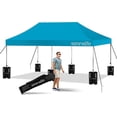 thumbnail image 1 of SereneLife Pop Commercial Instant Shelter-Waterproof Polyester Tent W/ Wheeled Sandbag, (Sky Blue), 1 of 8