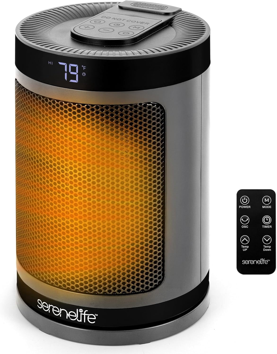 SereneLife Portable Space Heater, 1500W PTC Ceramic Electric Heater ...