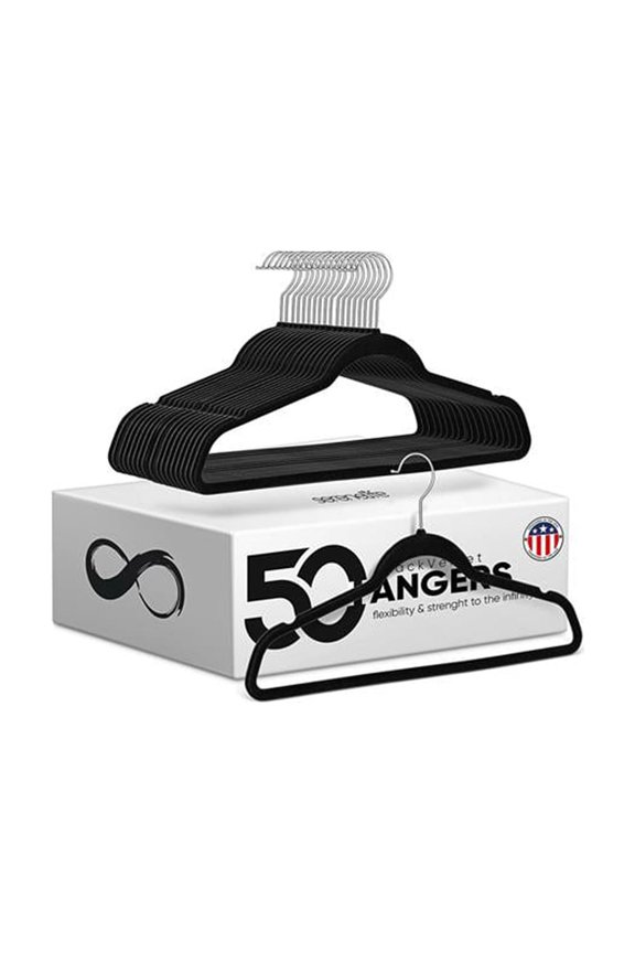 Premium Non-Slip Velvet Hangers - Space Saving Heavy Duty Slim Suit Clothes Hanger