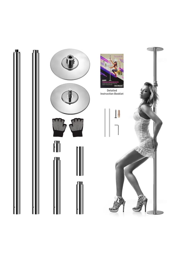 SLDPS - Professional Spinning Dancing Pole - Portable & Removable Stripper Fitness Pole, Great For Training & Exercise
