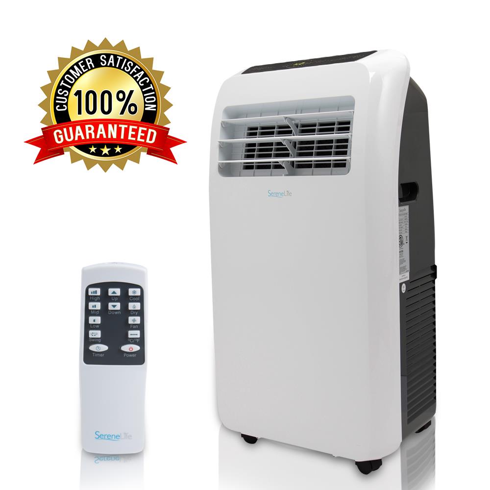 SereneLife SLPAC10 - Portable Air Conditioner - Compact Home A/C Cooling Unit with Built-in Dehumidifier & Fan Modes, Includes Window Mount Kit (10,000 BTU) - image 1 of 4