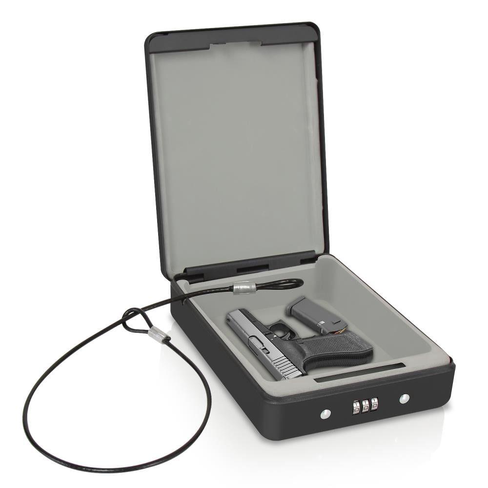 SereneLife SLSFCR21 - Compact Pistol / Handgun Safe Box - Personal ...