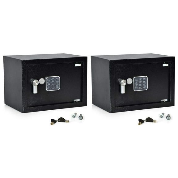 SereneLife SLSFE12 Fireproof Electronic Digital Combination Safe Box (2 Pack)