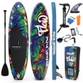 thumbnail image 1 of SereneLife SLSUPB636 - Rising Flow Paddleboard SUP - Stand Up Water Paddle-Board w/ Waterproof Mobile Phone Case (10’6”), 1 of 7