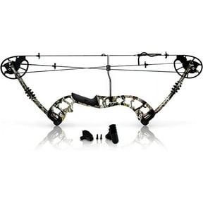 SereneLife Sharp Eye Camouflage Compound Bow - 320 FPS Hunting Camo Archery Gear 23.5-30.5 Length