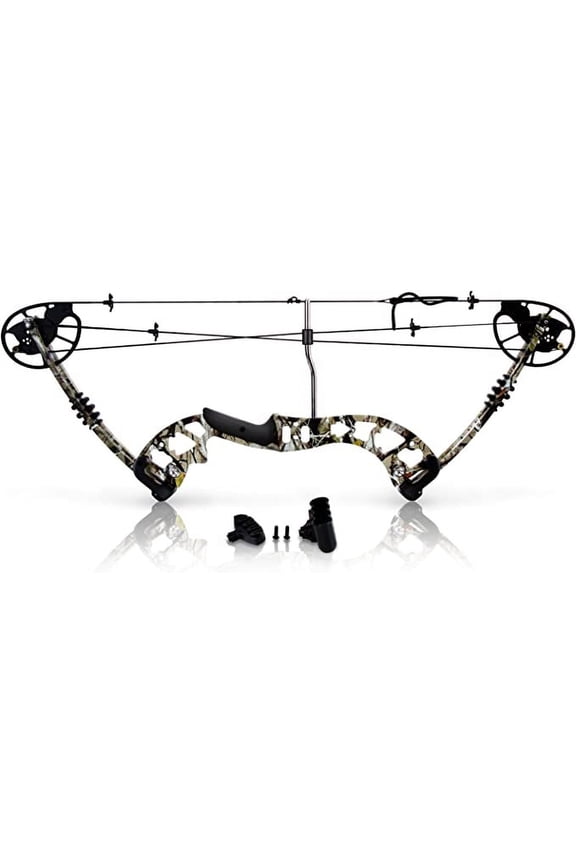 Sharp Eye Camouflage Compound Bow - 320 FPS Hunting Camo Archery Gear 23.5-30.5 Length