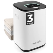 SereneLife SLTLWSQ83 Bucket-23L Capacity Hot Warmer with Timer Function, Fits Up to Two Oversized Towels for Bathroom Bl