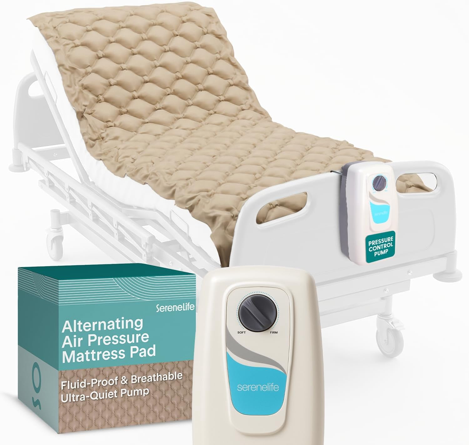 SereneLife, Inflatable Hospital Bed, Twin Size, Air Mattress with Pump ...