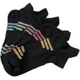 thumbnail image 1 of SereneSimple Women's Thin Mesh Slub Breathable Mid-Cut Socks 5-Pair (Black/Assorted1,Large), 1 of 5