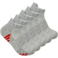 thumbnail image 1 of SereneSimple Women's Thin Mesh Slub Breathable Mid-Cut Socks 5-Pair (Grey/Red,Large), 1 of 5