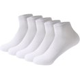 thumbnail image 1 of SereneSimple Women's Thin Mesh Slub Breathable Mid-Cut Socks 5-Pair (White,Medium), 1 of 5