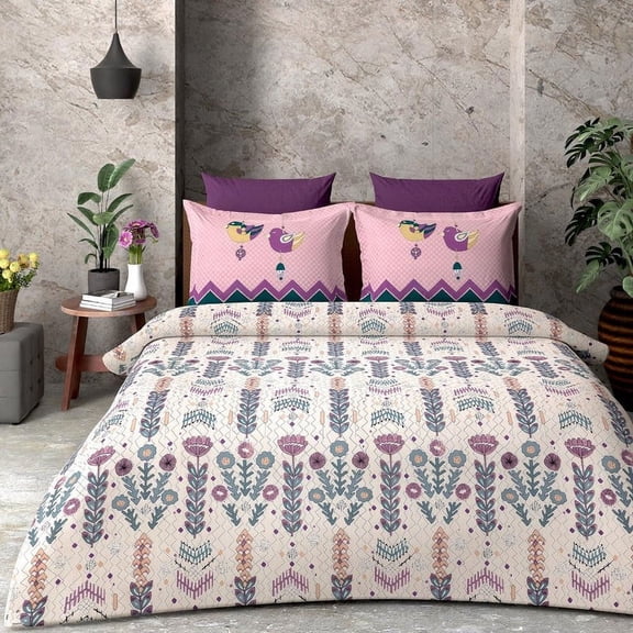 SereneSleep Premium Cotton Bedding Set - Purple