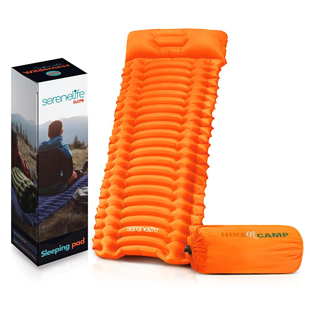 Serenelife Backpacking Self Inflating Waterproof Sleep Pad Inflatable Camping Sleeping (ORANGE) - image 1 of 8