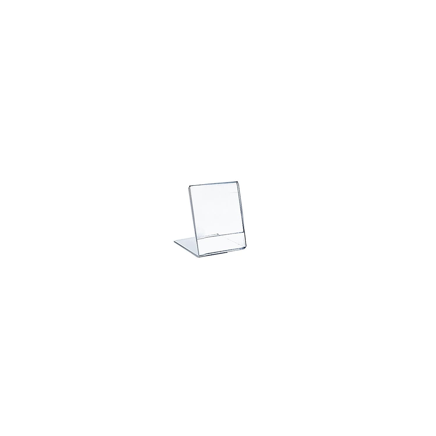 Clear Acrylic L-Shape Desktop Sign Holder 3.5" x 5.5"