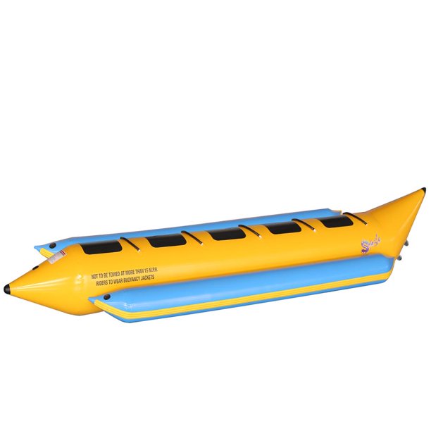 SerenelifeHome 5 Person Recreational Inflatable Banana Boat with