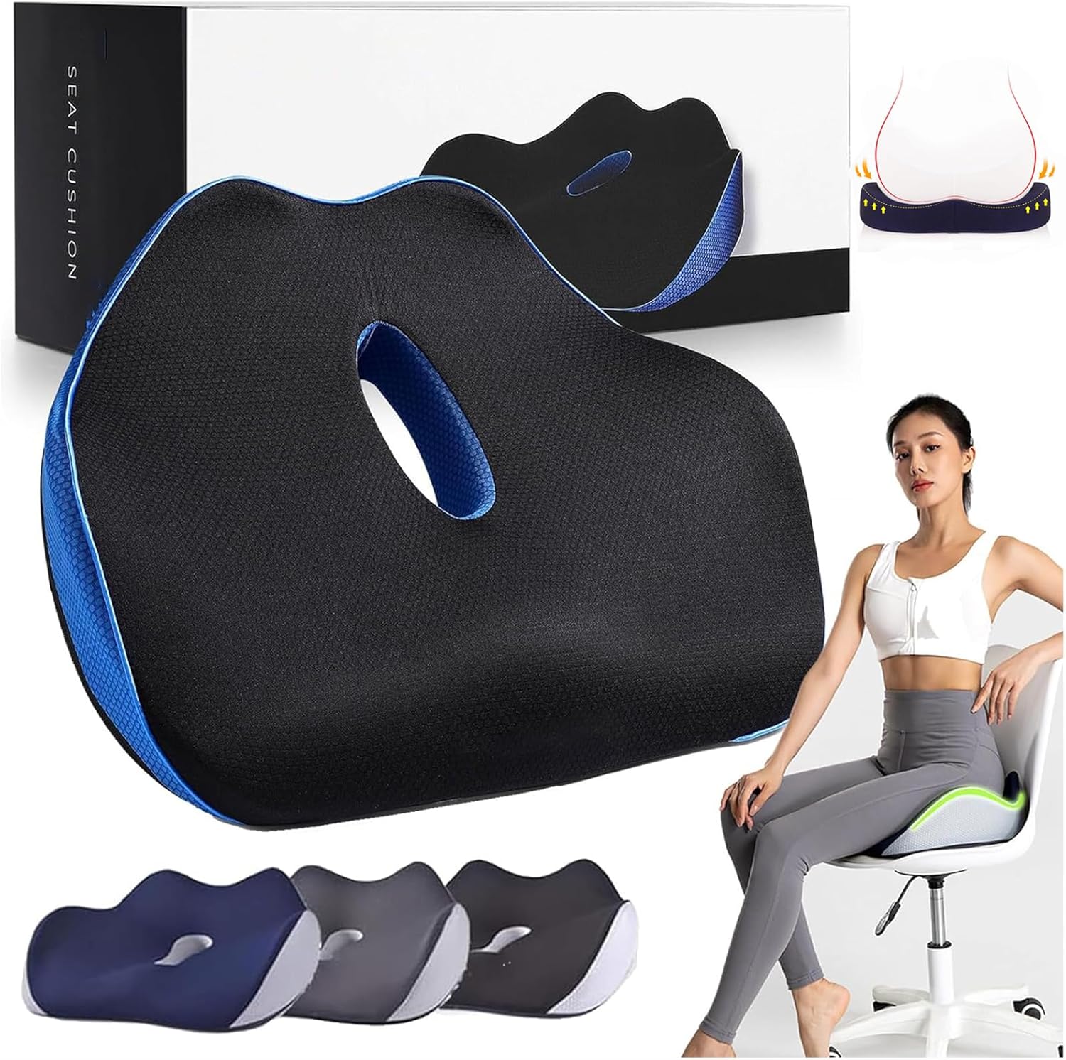 Lumbar Support Pillow FOMI Premium Gel Cushion And Firm Back