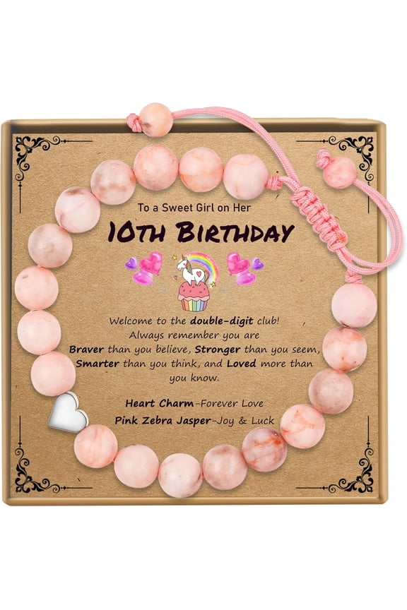 Sereney Birthday Gifts for Girls, Beaded Bracelets as 1/2 1 2 3 4 5 6 7 8 9 10 11 12 13 14 15 16 Year Old Birthday Gift, Adjustable Cross/Pearl Bracelet as Happy Birthday Gifts for Daughter
