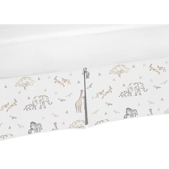 Serengeti Animals Dust Ruffle Crib Skirt Boy or Girl by Sweet Jojo Designs