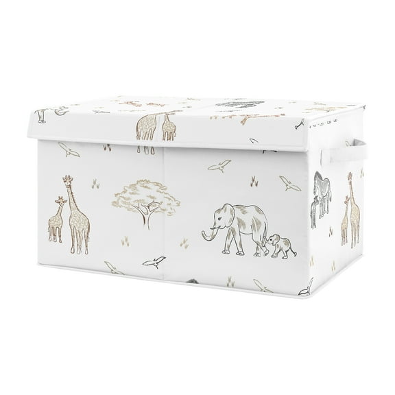 Serengeti Animals Storage Fabric Toy Box Boy or Girl by Sweet Jojo Designs