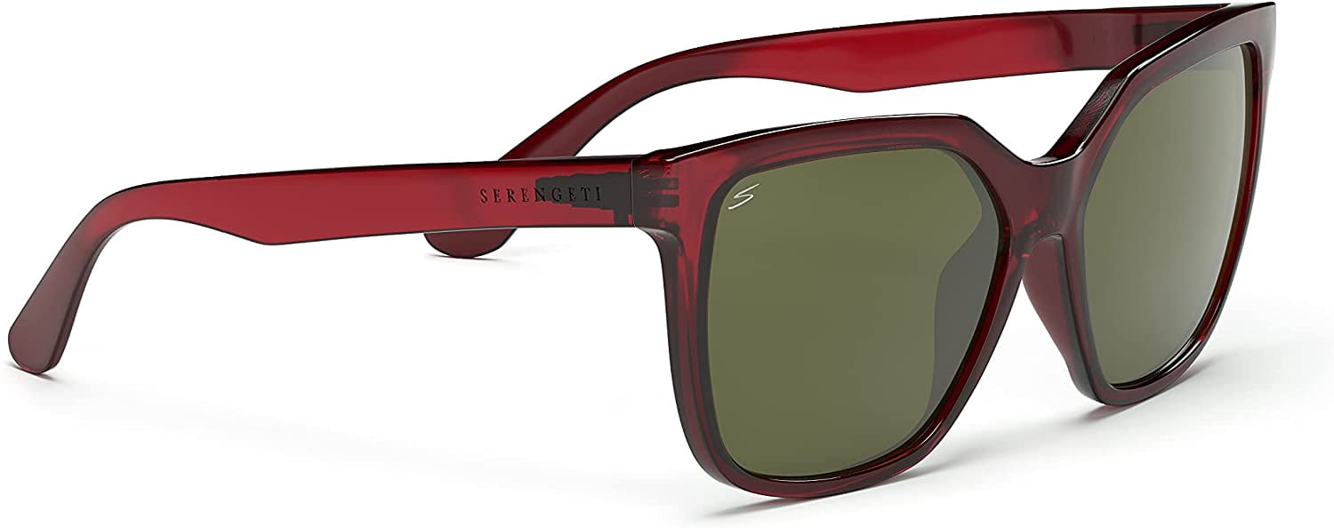 Serengeti Eyewear Sunglasses Wakota Shiny Crystal Burgundy Polarized 555nm Lens