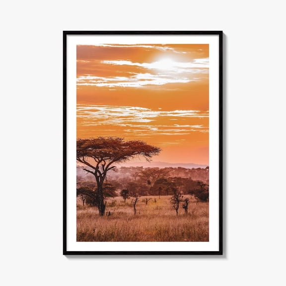 Serengeti Fine Art Photo Print Tanzania Wall African Savanna Acacia Trees, Unframed Paper Print