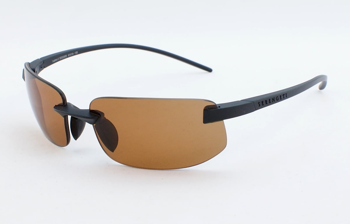 Matte Black Polarized Rimless Rectangle Sunglasses