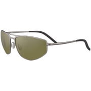 Serengeti Masten Polarized Photochromic Men's Matte Gunmetal Wrap Sunglasses with Glass Lenses - Made in Italy