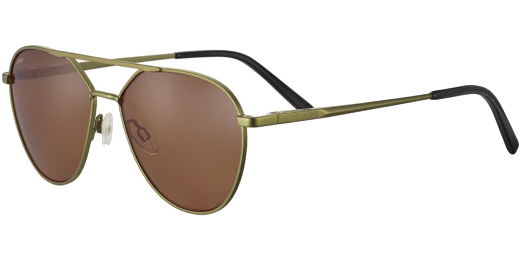 Serengeti Odell Polarized Photochomic Matte Khaki Unisex Aviator Sunglasses - SS555002