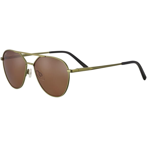 Serengeti Odell Polarized Photochomic Matte Khaki Unisex Aviator Sunglasses - SS555002