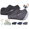 thumbnail image 1 of Serengeti Orthopedic Seat Cushion,  Seat Cushion, Serene Sitz Cushion, Memory Foam Seat Chair Cushion, Pressure Relief Seat Cushion, Back Pain Relief, for Long-Term Office Car (Black+Gray), 1 of 8