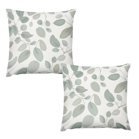 SereniRest 18 x 18 Art Deco Silver Polyester Decorative Pillow Cover Breathable (2 Count)