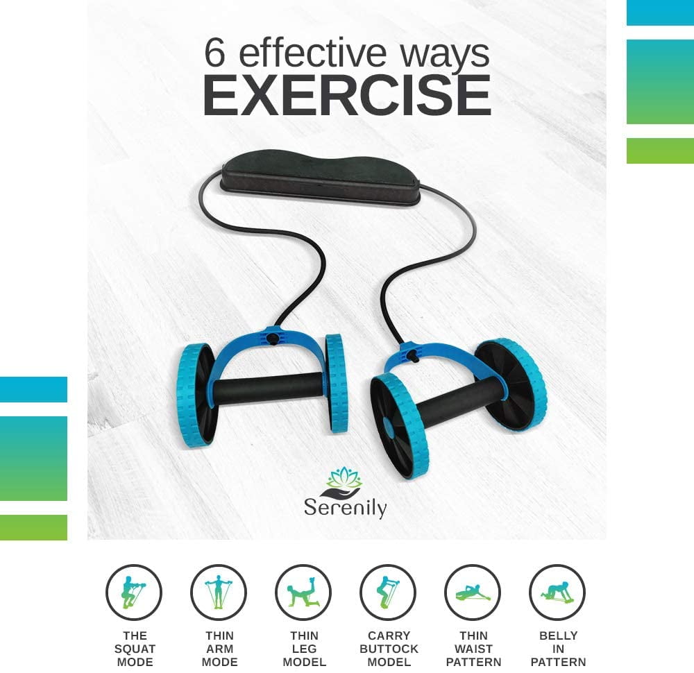 Serenily Multifunctional Ab Roller Wheel Double Ab Wheel for Home Gym