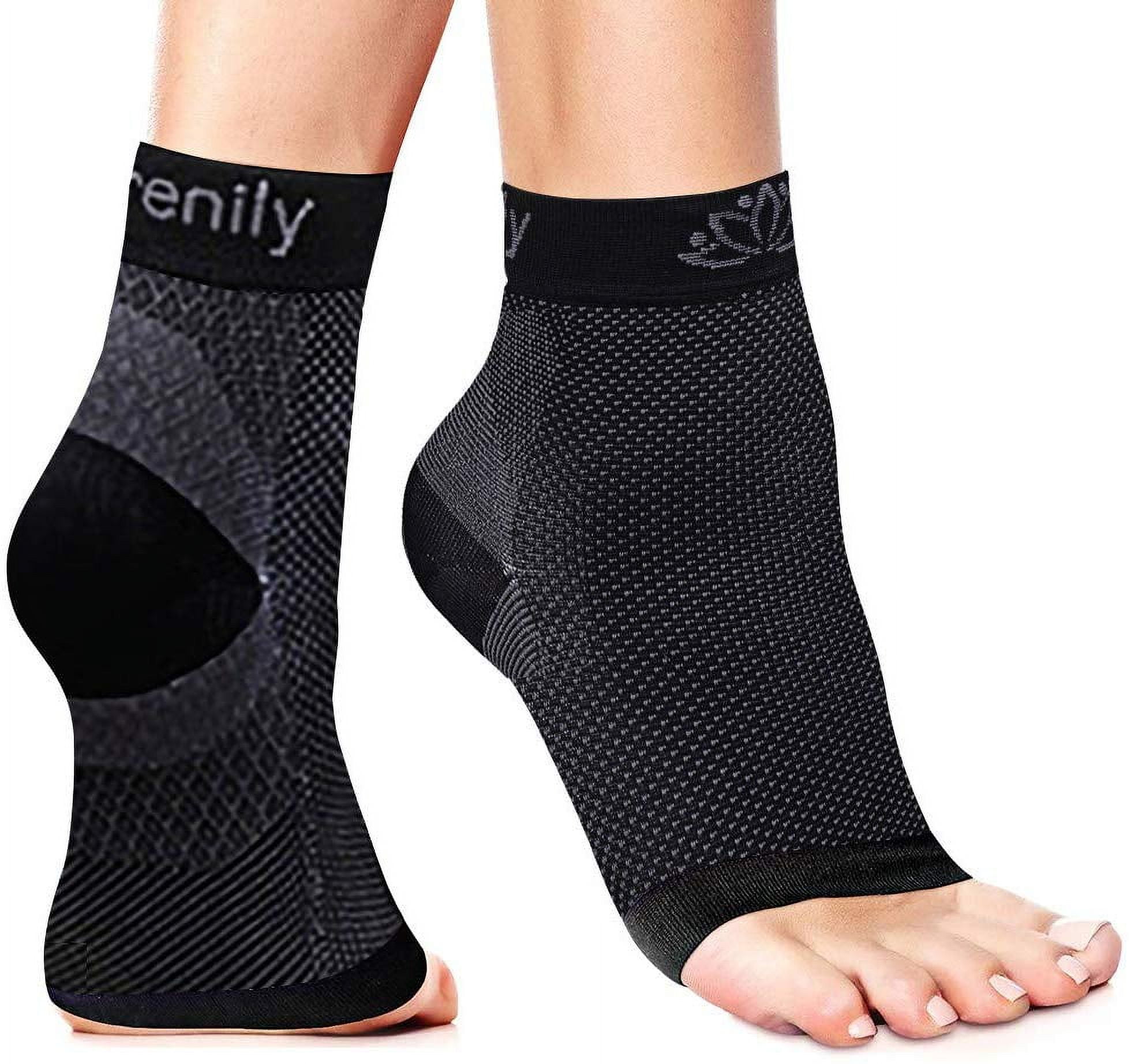 Serenily Plantar Faciitis Socks - Toeless Socks for Foot Pain & Plantar  Faciitis. Ankle Compression Socks for Arch Support & Achilles Tendonitis.  Foot