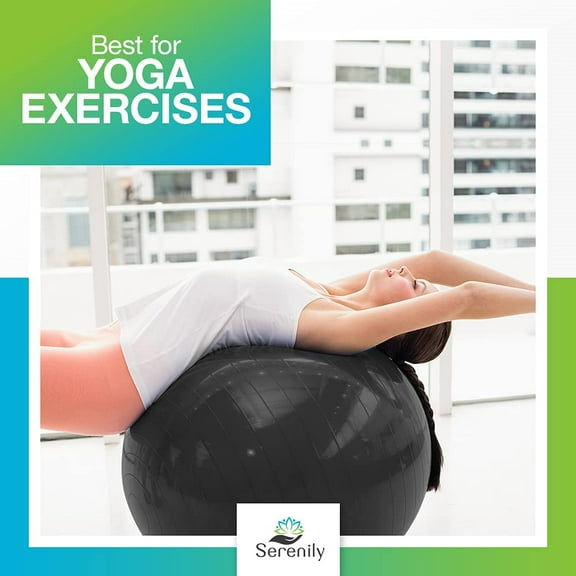 Serenily Yoga Ball (Black, Large)