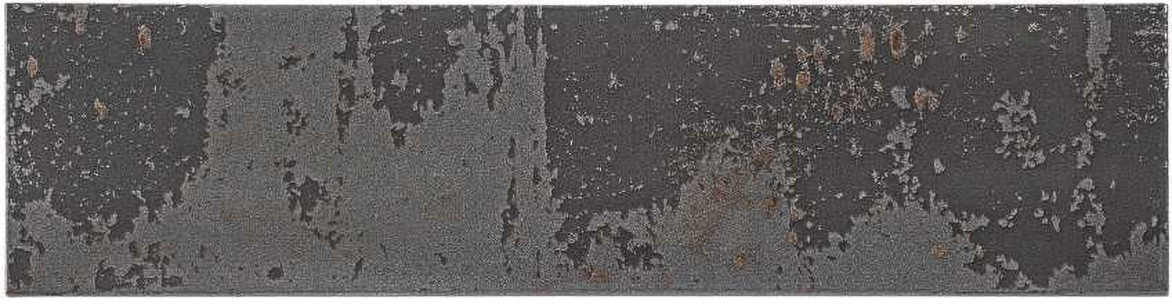 Serenite 4-in x 16-in Black Glazed Porcelain Wall Tile