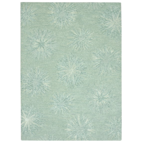 Serenity 1259 Turquoise Burst Area Rug, Size - 8'6" x 11'6"